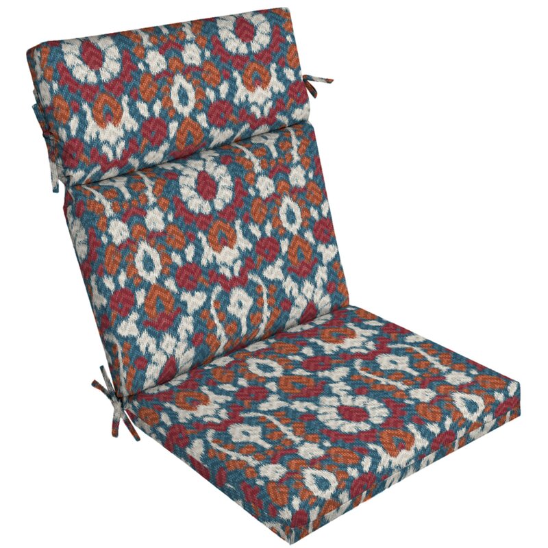 Ebern Designs Ikat High Back Outdoor Dining Chair Cushion & Reviews